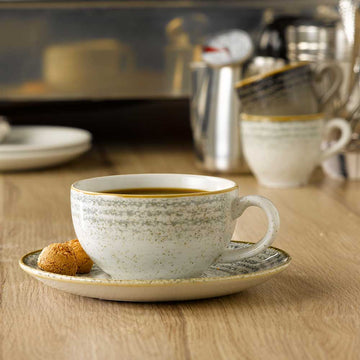 Homespun Stone Grey Cappuccino Saucer 15.6cm